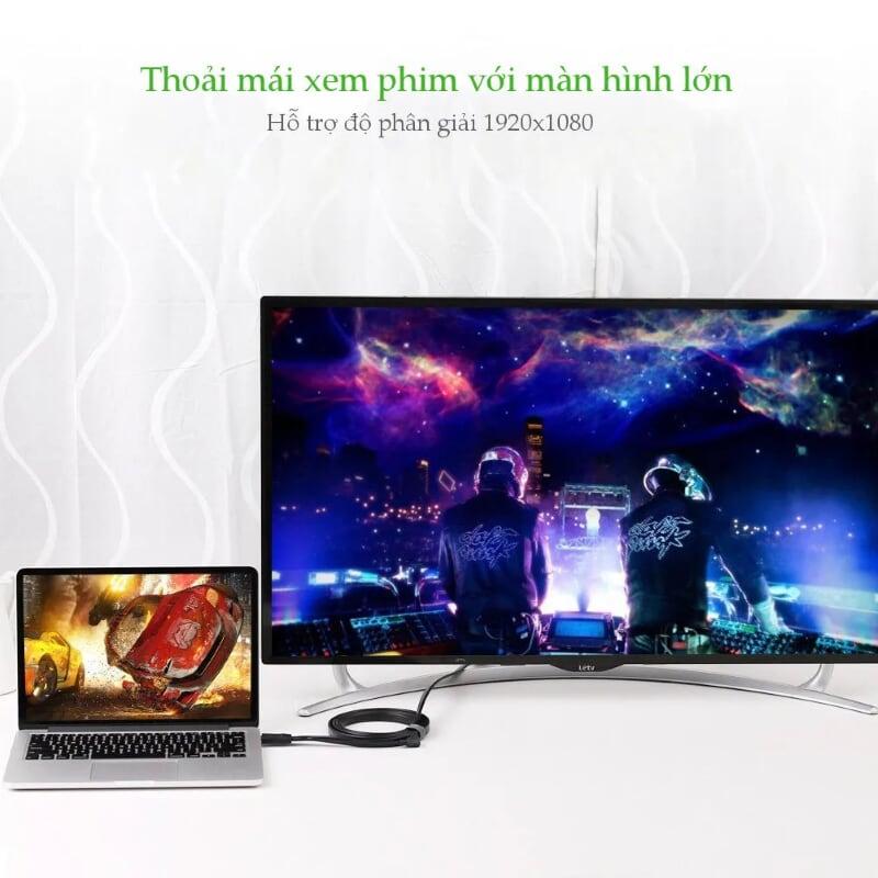 Ugreen UG40267MM101TK 1.5M màu Đen Cáp chuyển đỗi HDMI sang VGA kèm cổng trợ nguồn Micro USB - HÀNG CHÍNH HÃNG