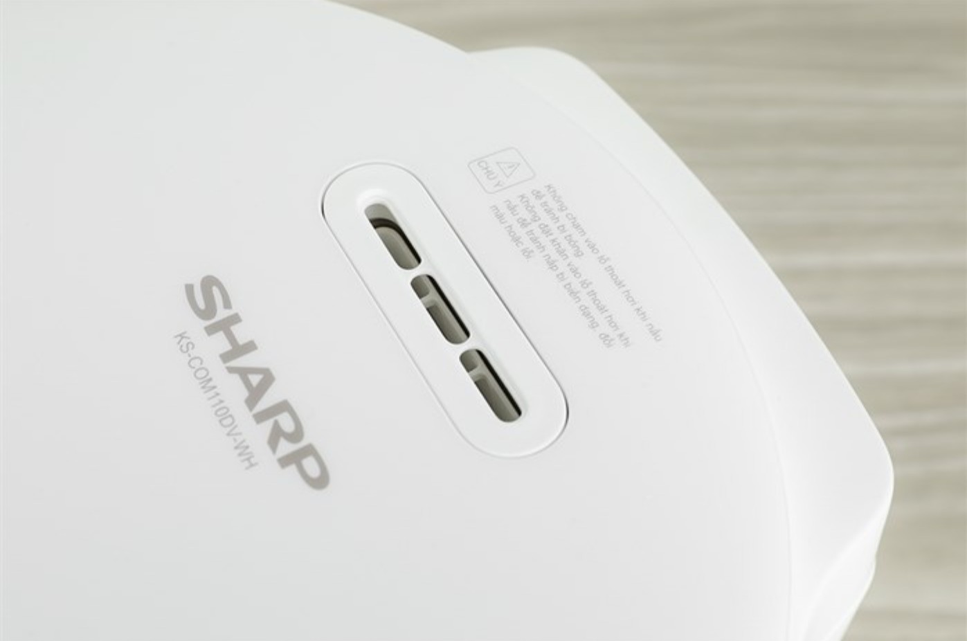 Nồi cơm điện tử Sharp 1.1 lít KS-COM110DV-WH, Công suất 790W - Hàng chính hãng