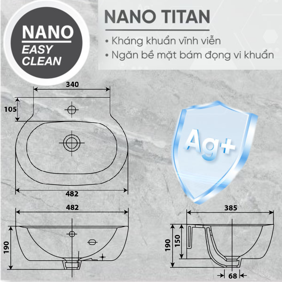 CHẬU RỬA MẶT LAVABO CAO CẤP MÃ S-4402