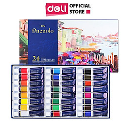 Hộp Màu Nước Acrylic Dạng Tuýp 5ml Cao Cấp BST Finenolo Chuyên Nghiệp Deli - Tô Đất Sét, Đất Nặn Tự Khô, Vẽ Túi Vải Tote, Quần Áo DIY, Giày, Tranh Tường, Đa Chất Liệu, Tươi Sáng, Nhanh Khô - Nhiều Phân Loại - EC19