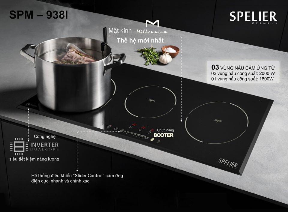 BẾP TỪ SPELIER SPM-938I - HÀNG CHÍNH HÃNG