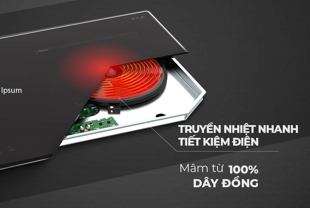 Bếp đôi điện từ Sunhouse SHB9101S - Hàng chính hãng