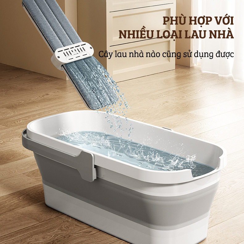 Xô Nhựa Cao Cấp Gấp Gọn Đa Năng Damas, Xô Nước Lau Nhà Vệ Sinh Nhà Cửa - Chất Liệu Nhựa PP An Toàn Cho Người Tiêu Dùng - Dung Tích 12L Phù Hợp Với Nhiều Nhu Cầu Sử Dụng: Rửa Xe, Câu Cá, Để Đồ Đạc,...Thiết Kế Kèm Quai Xách Tay Thuận Tiện Di Chuyển