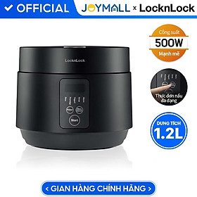 Nồi cơm điện Locknlock EJR346BLK (Giữ ấm 24h - 5 chế độ nấu - lòng nồi chống dính) 1.2 Lít - Black - Hàng chính hãng