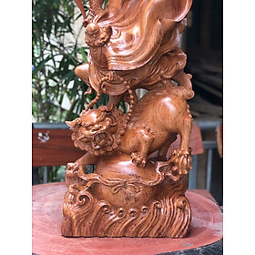 Tượng đạt ma sư tổ bằng gỗ hương đá kt cao 100×37×19cm