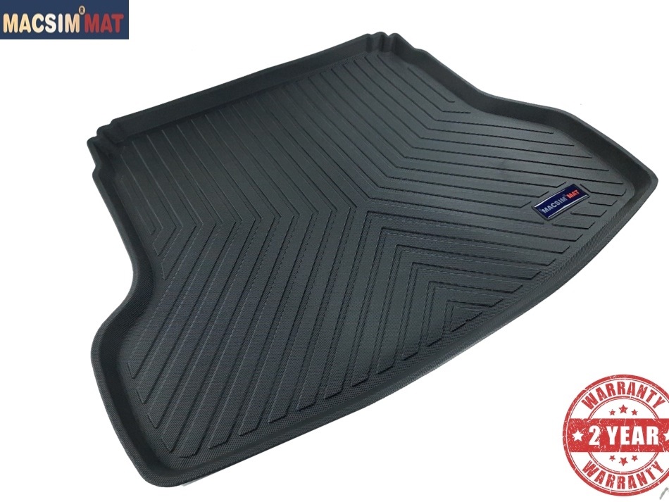 Thảm lót cốp xe ô tô Kia K3 ( Kia Cerato) 2017-đến nay nhãn hiệu Macsim chất liệu TPV cao cấp màu đen(AT012)