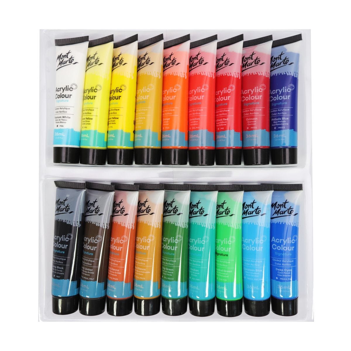 Combo màu Acrylic Mont Marte 48/36/24/18*36ml và dụng cụ vẽ đầy đủ cho người tập vẽ và vẽ chuyên nghiệp