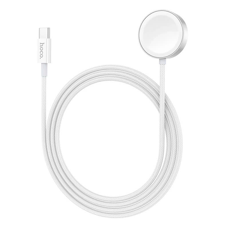 Dock sạc nhanh khung nhôm Hoco CW59 dành cho Apple watch/ Samsung Galaxy Watch cổng type C, Dây Bọc Dù_ Hàng Chính Hãng