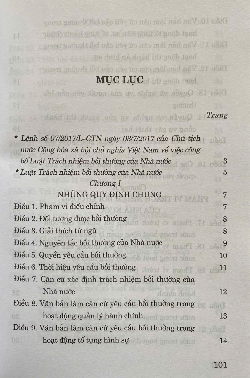 Luật Trách Nhiệm Bồi Thường Của Nhà Nước (Hiện Hành)