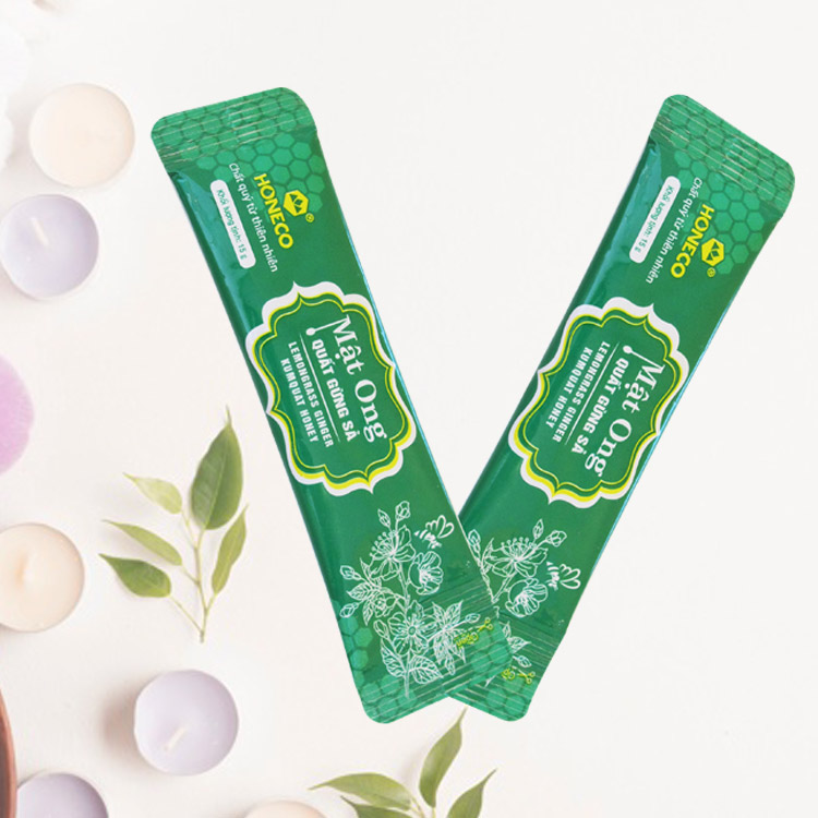 Mật ong Quất gừng sả HONECO 15 gói x 15g