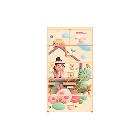 Tủ nhựa MINA-L 5 tầng, rộng 70 - Nhựa Duy Tân