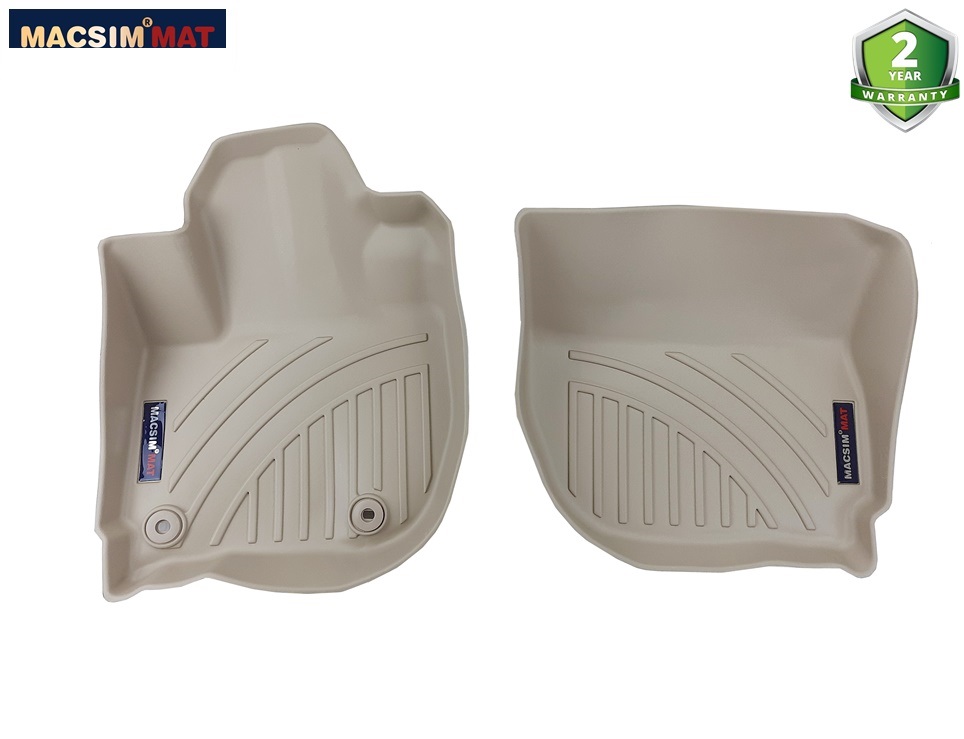 Thảm lót sàn xe ô tô Honda City 2015-đến nay Nhãn hiệu Macsim chất liệu nhựa TPV cao cấp màu be (FDW-037)