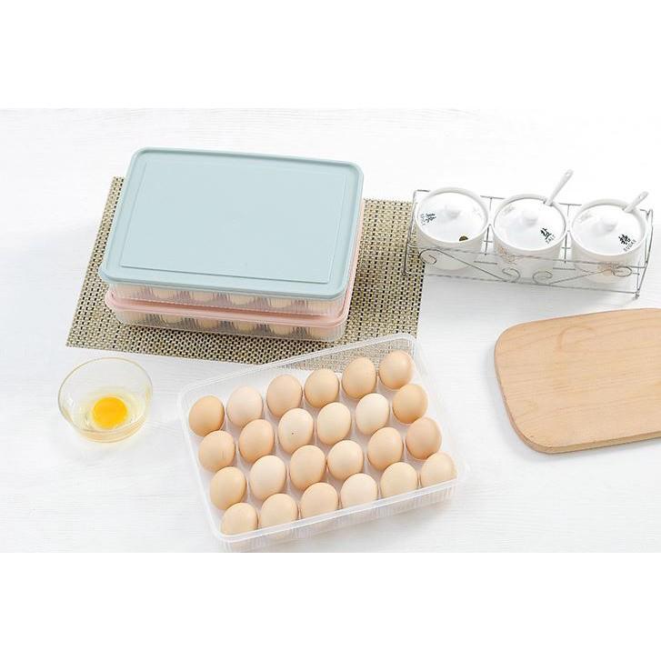 Hộp Đựng Trứng 24 Quả Có Nắp Bảo Quản Lạnh Cao Cấp Chắc Chắn