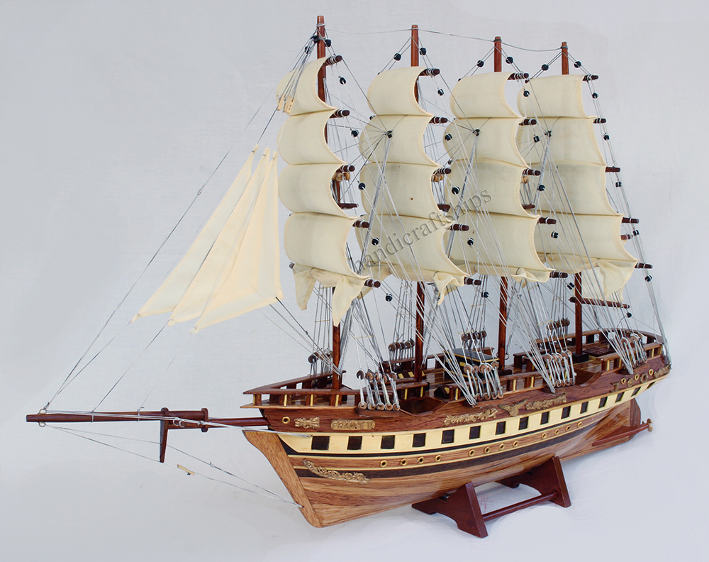 Mô hình thuyền buôn France II chì 74cm Thuận Buồm Xuôi Gió