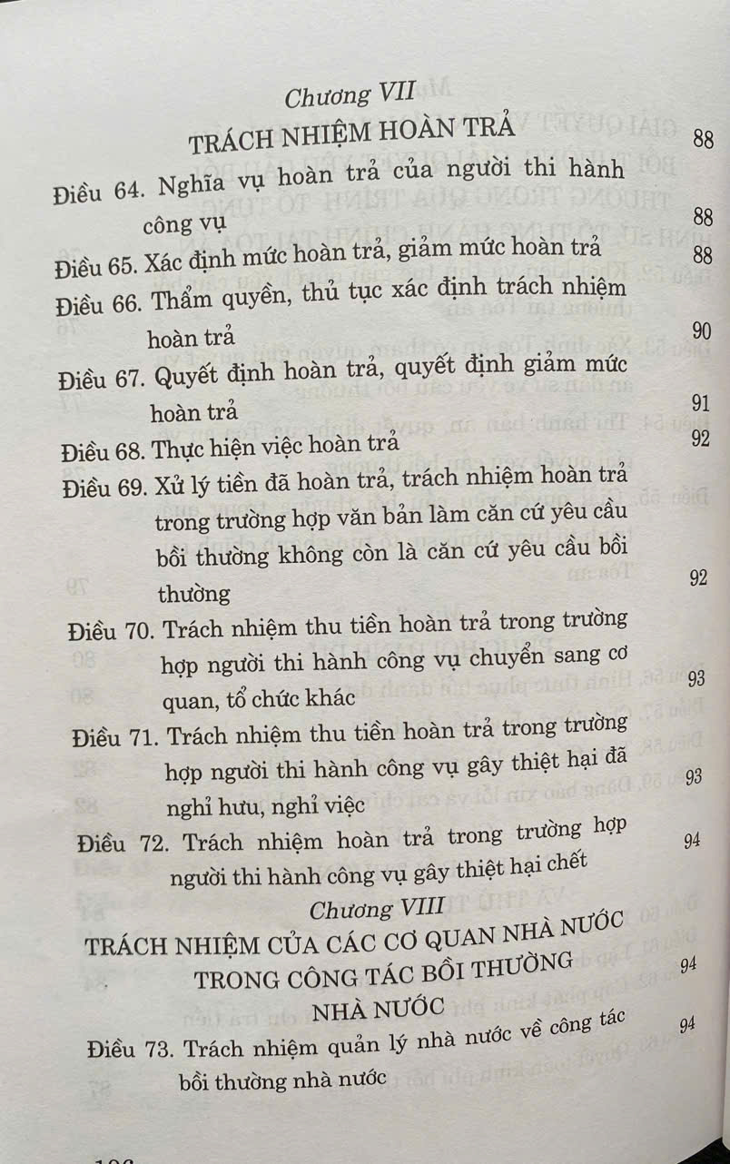 Luật Trách Nhiệm Bồi Thường Của Nhà Nước (Hiện Hành)