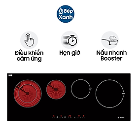 Bếp điện từ 4 vùng nấu Malloca MH-04IR - Ngang 93cm - Hàng chính hãng