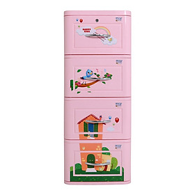 [Chính hãng Qui Phúc] Tủ nhựa LUCKY 4 tầng, nhựa chính phẩm 100% an toàn dành cho gia đình và trẻ em