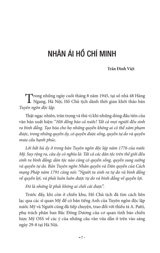 Lòng Nhân Ái Của Bác Hồ