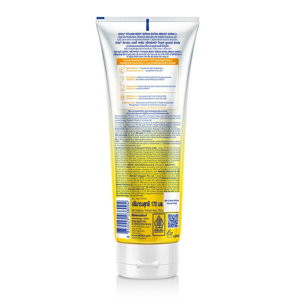 Tinh Chất Dưỡng Thể Nivea Vitamin Body Serum Extra Bright Super C+ 170ml