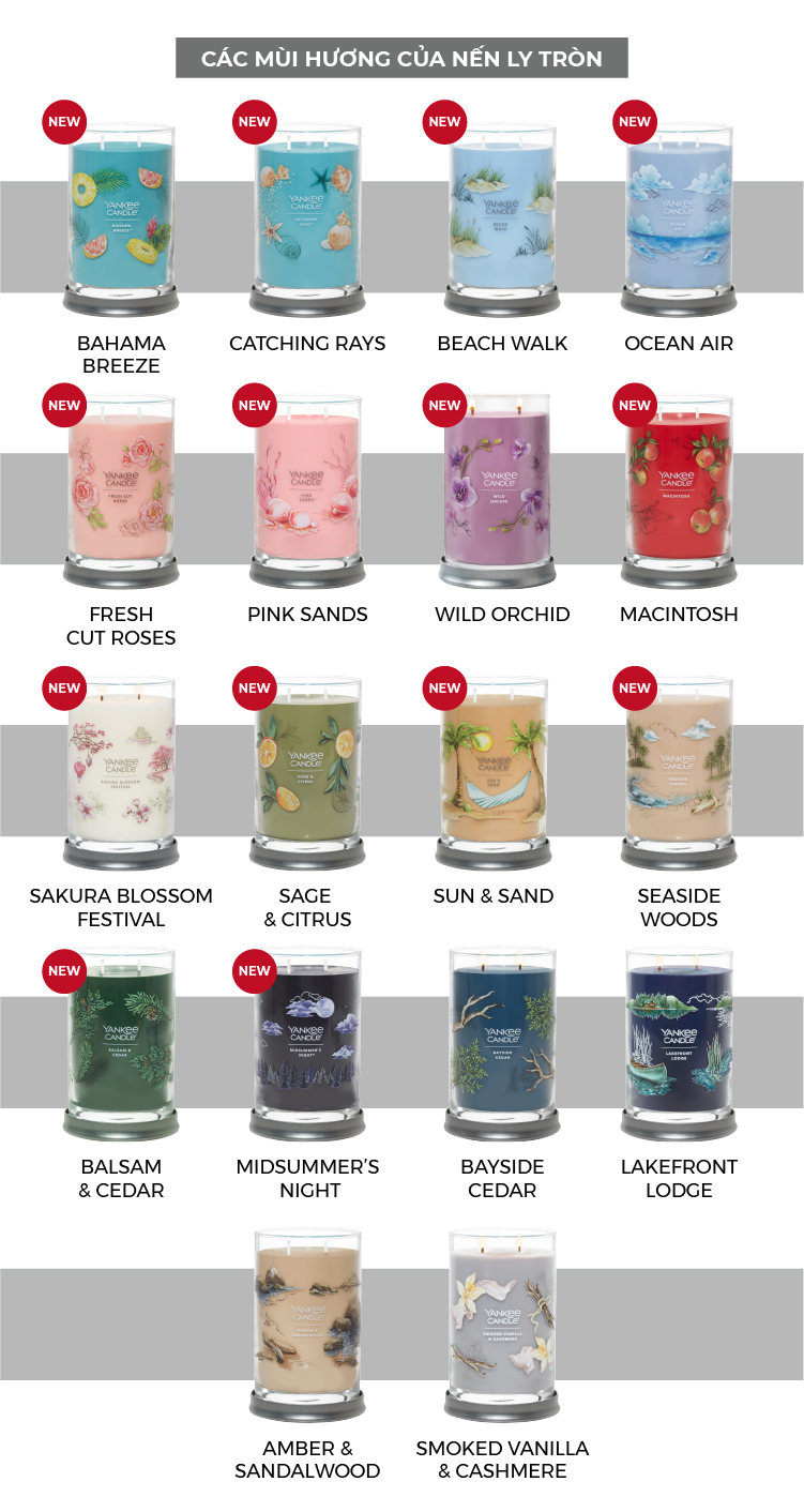 Nến ly tròn sáp đậu nành Yankee Candle size L (567g) - Seaside Woods