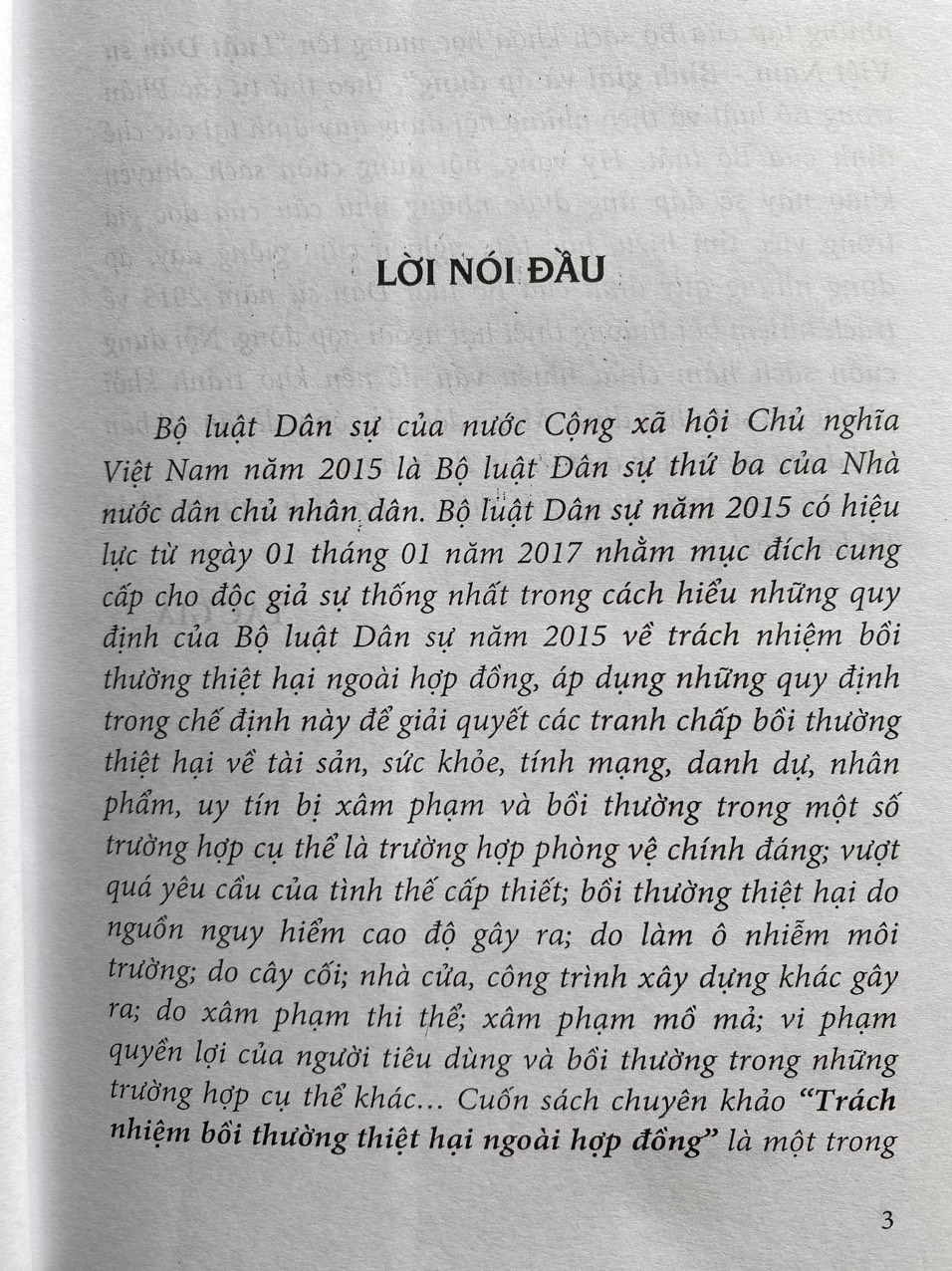 Luật Dân sự Việt Nam (Bình giải và áp dụng) - Trách nhiệm bồi thường thiệt hại ngoài hợp đồng