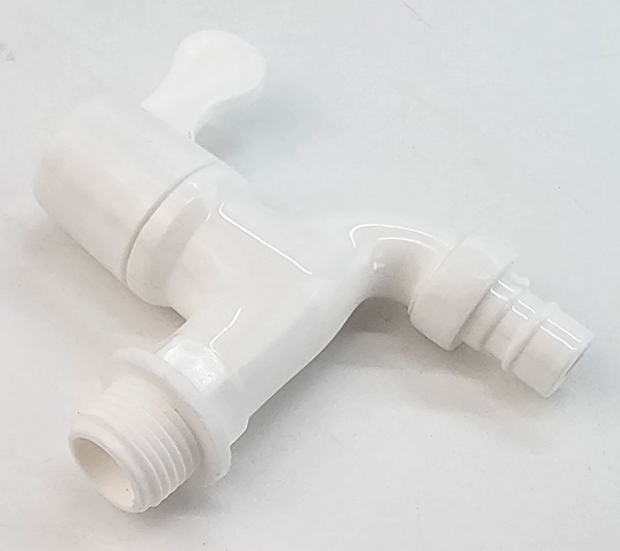 Bộ 3 vòi hồ tay gạt nhựa PP trắng, thân ngắn, ren 21-27mm Eurolife EL-VHT2127 (Trắng) (3 cái)