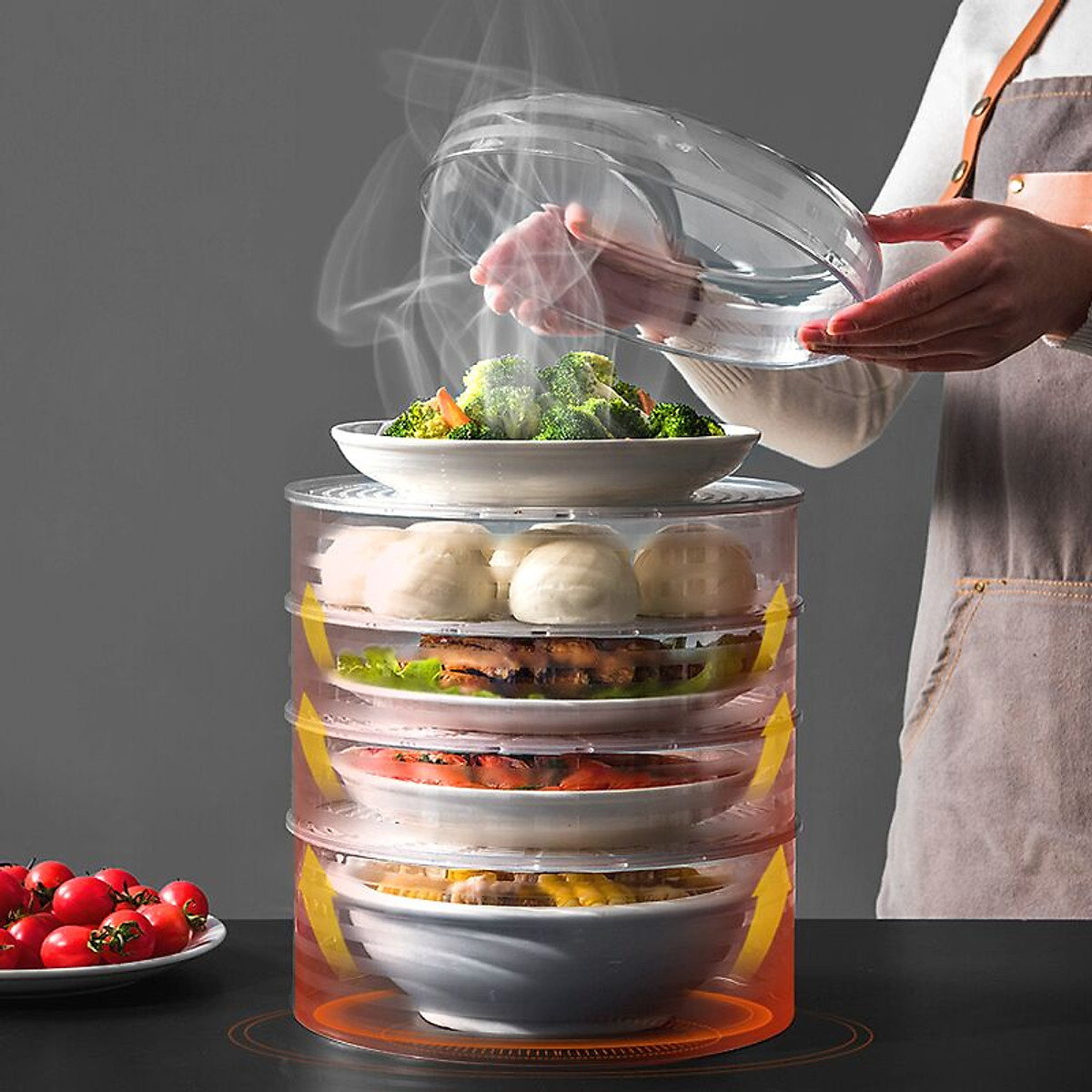 Lồng Bàn Đậy Thức Ăn, Giữ Nhiệt Thực Phẩm Đa Tầng Bằng Nhựa PP Cao Cấp - Hàng Loại 1 - Chính Hãng MINIIN