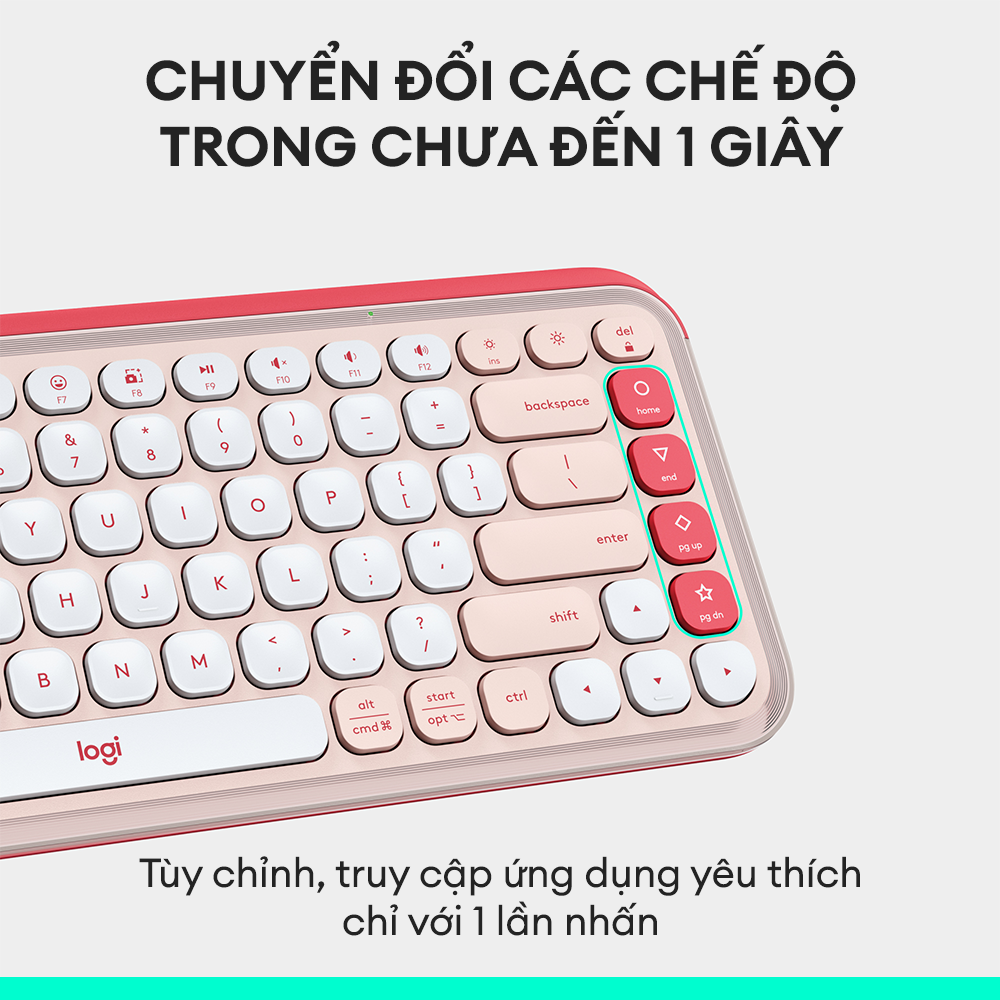 Bàn phím Bluetooth không dây Logitech POP ICON KEYS - Hàng Chính Hãng