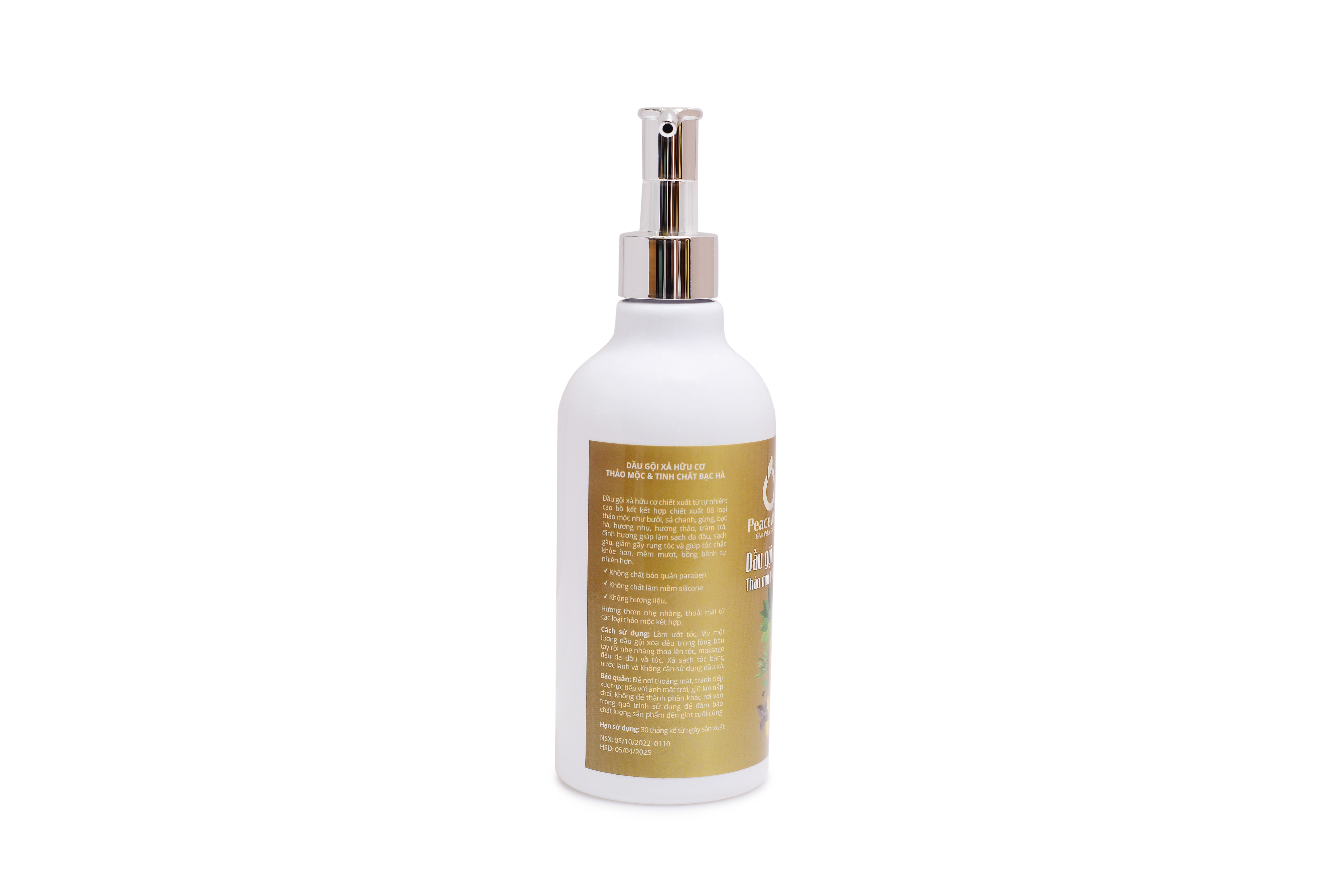 Dầu Gội Xả Thảo Mộc Tinh Chất Bạc Hà Peace Mass Chai 300ml