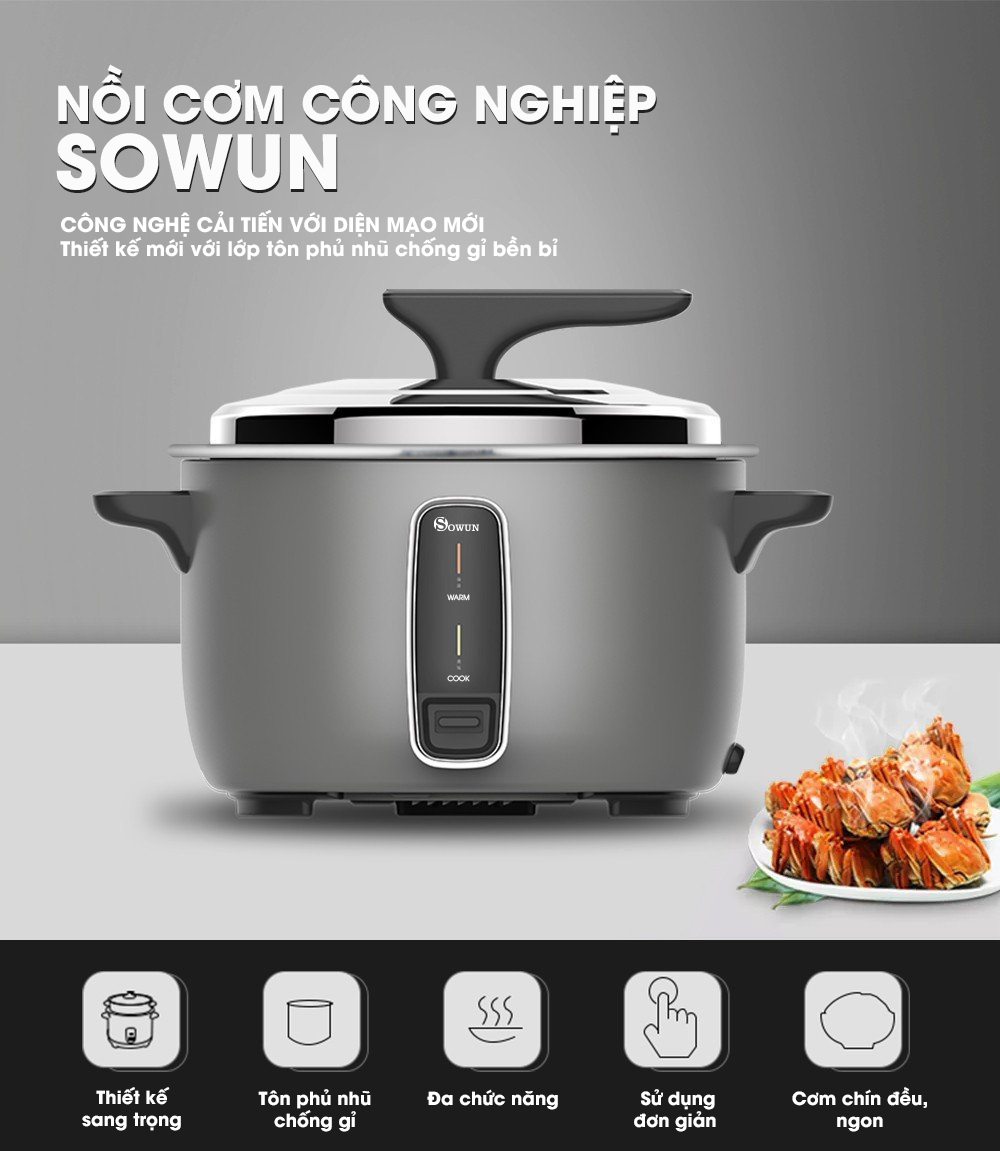 Nồi cơm điện 10 Lít Sowun SW 6930 - Hàng chính hãng