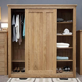 Tủ Quần Áo Ibie Cửa Lùa SDR2O Gỗ Sồi