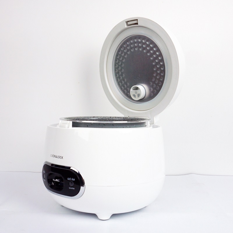 Nồi cơm điện Lock & Lock 0.8L màu trắng EJR426WHT, Hàng chính hãng, công suất 250W, lòng nồi phủ lớp chống dính-JoyMall