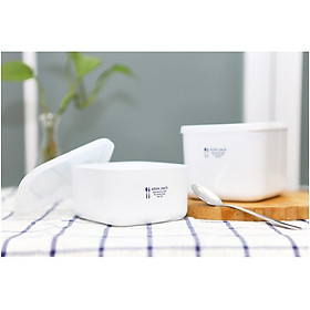 Set 02 hộp đựng thực phẩm chữ nhật White Pack 600ml & 500ml, không sản sinh ra các hoạt chất gây hại trong quá trình sử dụng - nội địa Nhật Bản 