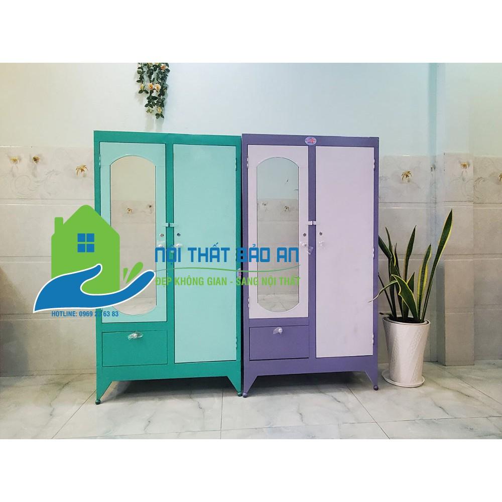 Tủ sắt quần cao 1m8 ngang 90cm màu tím - TSDT12