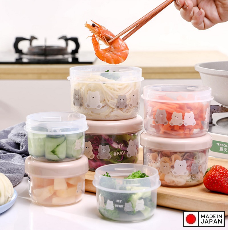 Set 02 hộp đựng thực phẩm Nakaya Pot Bear 160ml - Hàng nội địa Nhật Bản nhập khẩu chính hãng