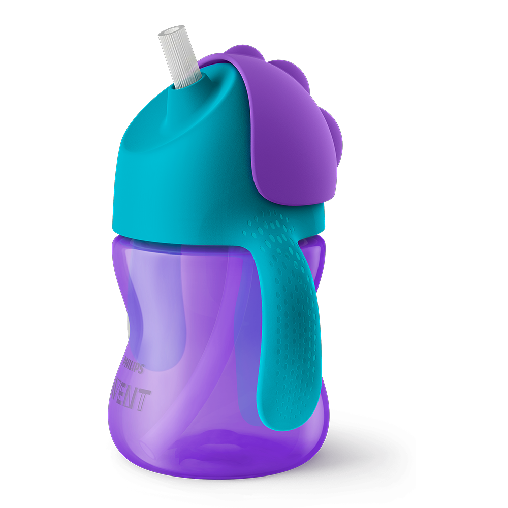 Bình tập uống Philips Avent cho bé 9 tháng - có ống hút - nhựa PP 200ml