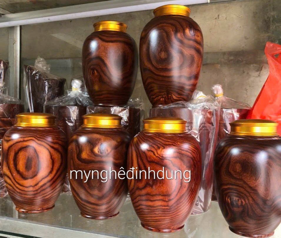 Hộp đựng trà bằng gỗ trắc kt cao 20×10cm