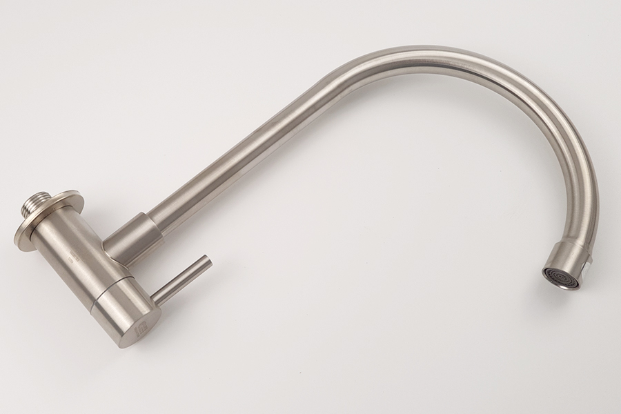 Vòi rửa chén lạnh âm tường Inox SUS 304 Eurolife EL-RC08 (Trắng vàng)