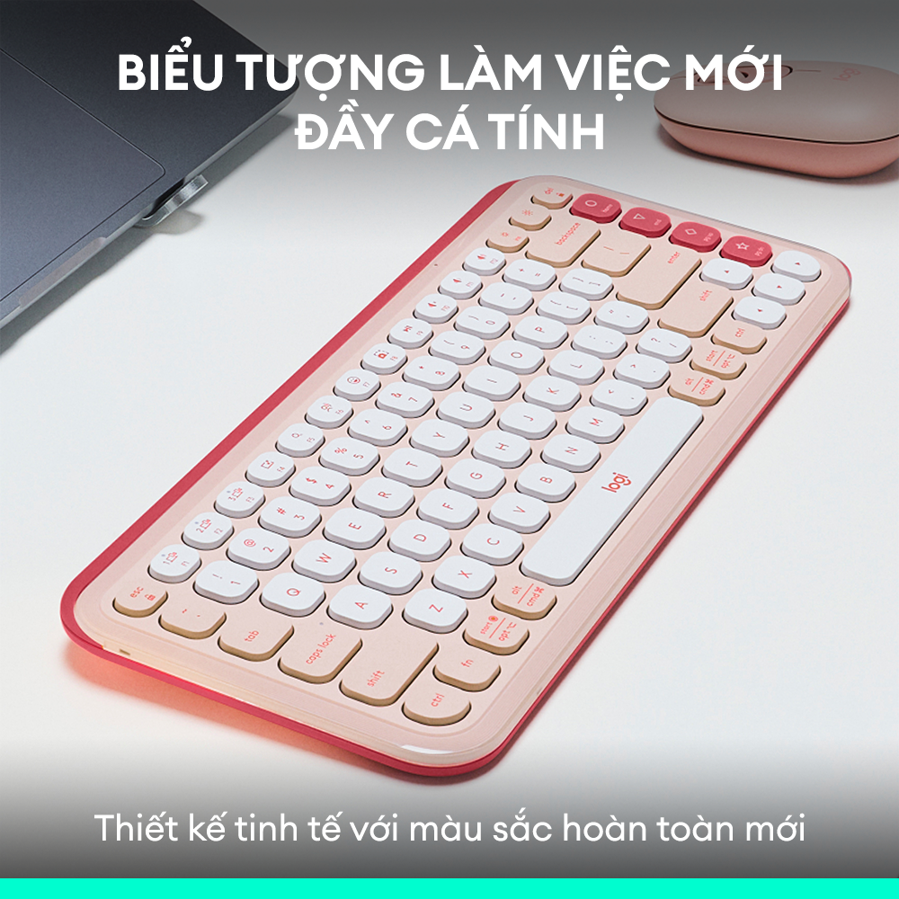 Bàn phím Bluetooth không dây Logitech POP ICON KEYS - Hàng Chính Hãng