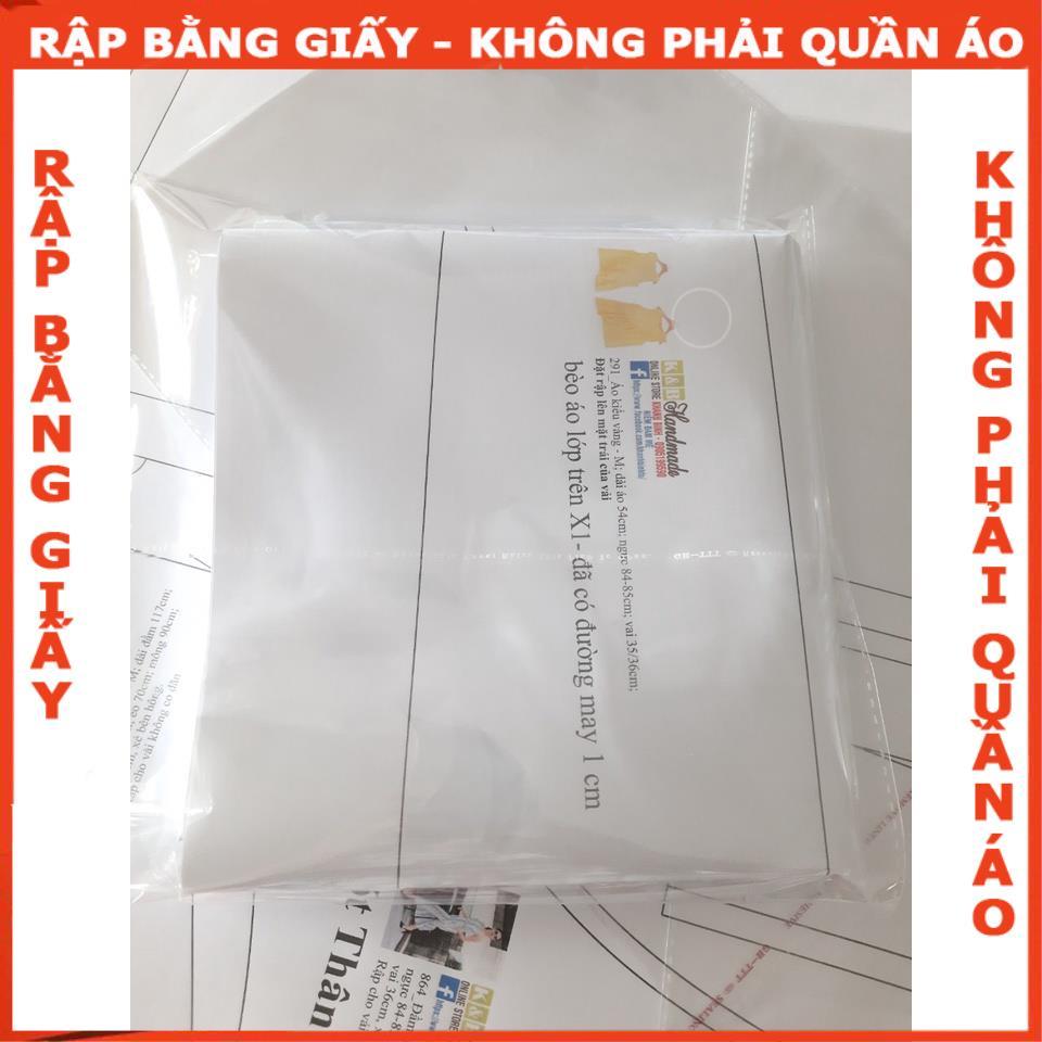 Rập giấy A0 đầm 7 mảnh cổ vuông mã 609 (BẢN VẼ)