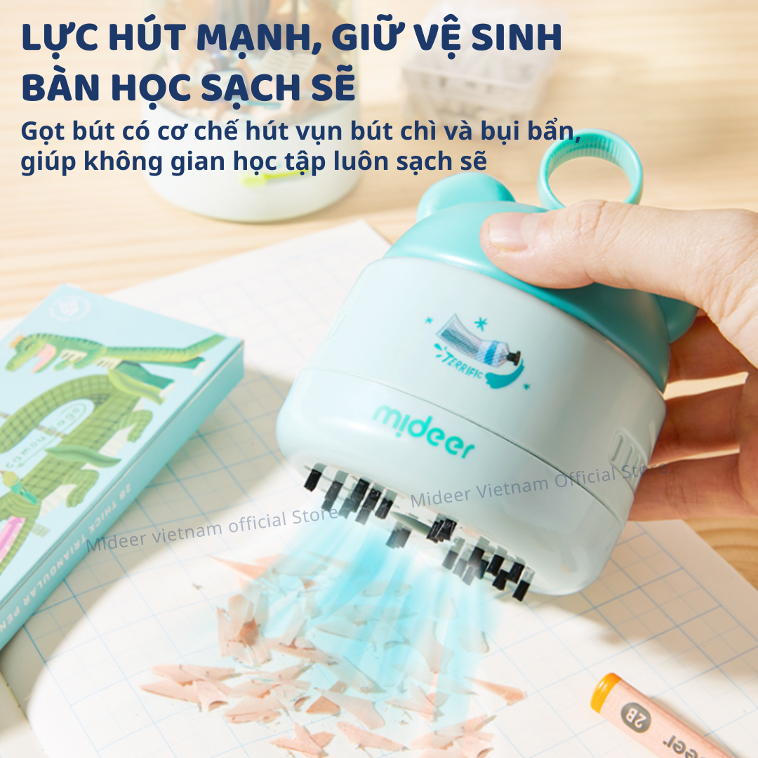 Gọt bút Chì tự động, tẩy tự động, đồ dùng học tập cho bé cao cấp Mideer Artist Electric Stationery