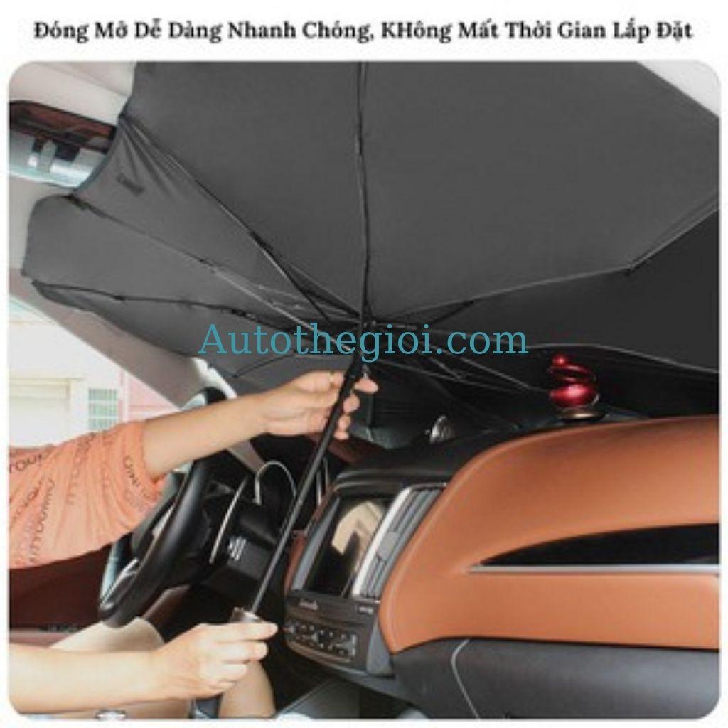 Ô Che Nắng Kính Lái Ô Tô Gấp Gọn -Ô Chống Nóng Kính Trước Xe Hơi -Dù Che Kính Lái Xe Ô Tô Bạc Cách Nhiệt Chống Nắng Tốt