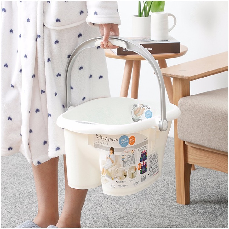 Chậu ngâm chân thư giãn (Foot Massage) Inomata Relax Ashiyu 13L - Hàng nội địa Nhật Bản |#Made in Japan| |#Nhập khẩu chính hãng| |#Mẫu Mới|