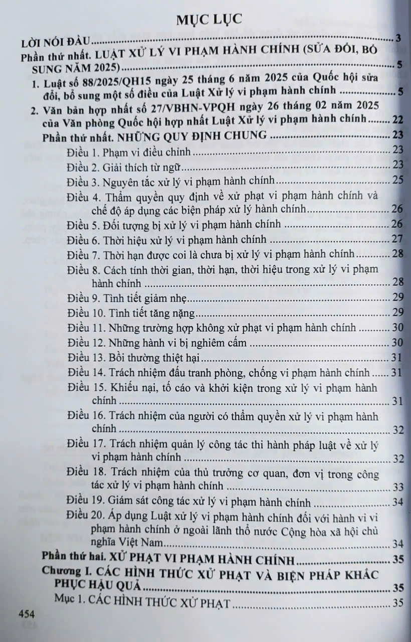Luật Xử Lý Vi Phạm Hành Chính (sửa đổi, bổ sung năm 2025) các văn bản quy định chi tiết và biện pháp thi hành