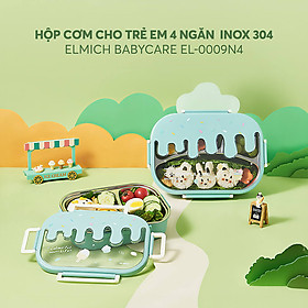 Hộp cơm cho trẻ em chia ngăn inox 304 Elmich Babycare EL-0009  - Hàng chính hãng