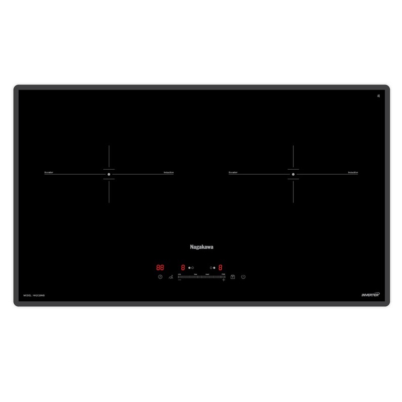 Bếp đôi điện từ Nagakawa UltraSlim NK2C29MB - Hàng Chính Hãng