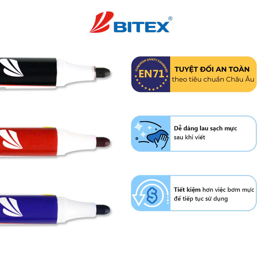 Bút Lông Bảng Bitex WB01 ( 1 Cây/Mực Đen)