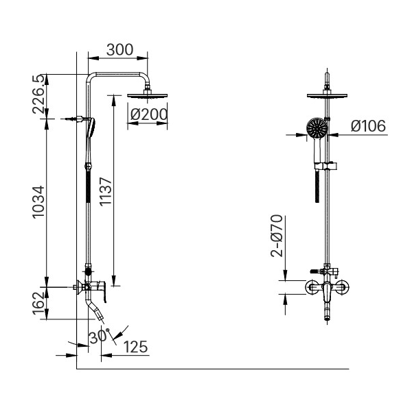 Sen tắm cây nóng lạnh INAX BFV-2015S