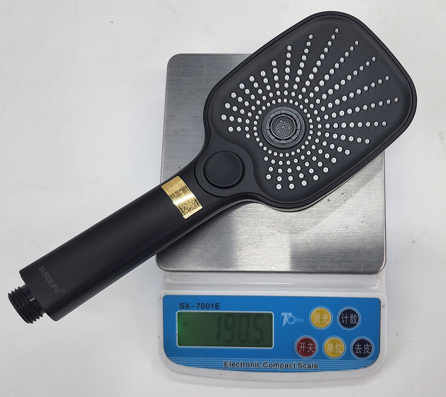 Bộ tay dây sen 3 chức năng chảy, nhựa ABS mạ đen Eurolife EL-127SH-D