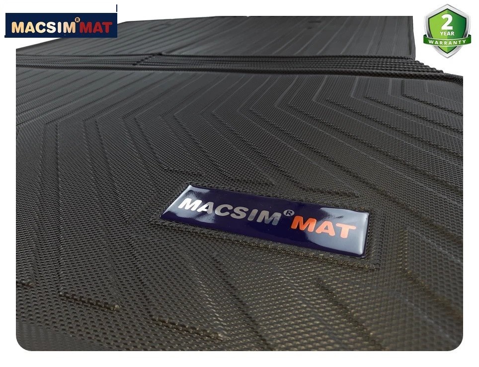 Thảm lót cốp xe ô tô Mercedes GLS 2019+ nhãn hiệu Macsim chất liệu TPV cao cấp màu đen